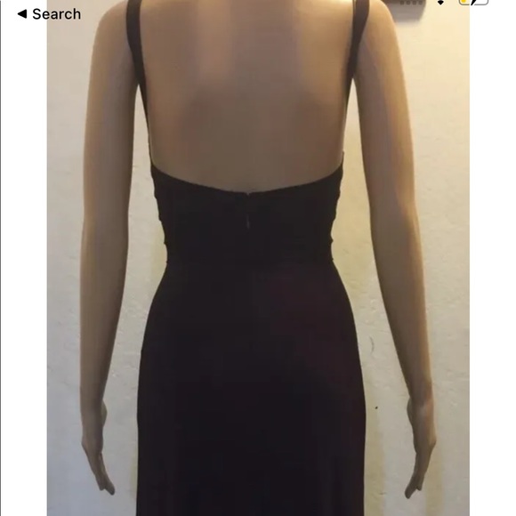 HERVE LEGER Couture Vintage AW1997 Runway Knit Jersey Open Back Long Dress S. - Picture 5 of 8